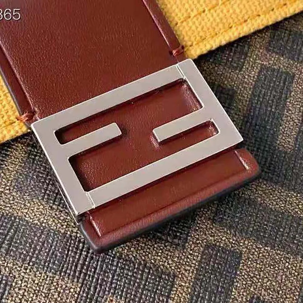 Fendi Baguette Pouch Yellow Fabric Bag for Men