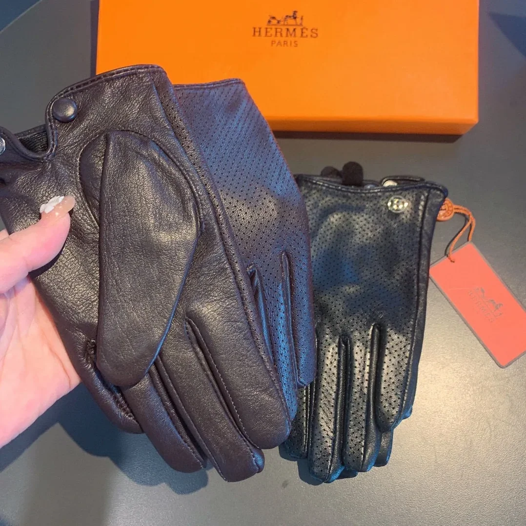 Hermes Soya Gloves In Dark Purple Hermes Soya Gloves In Dark Purple