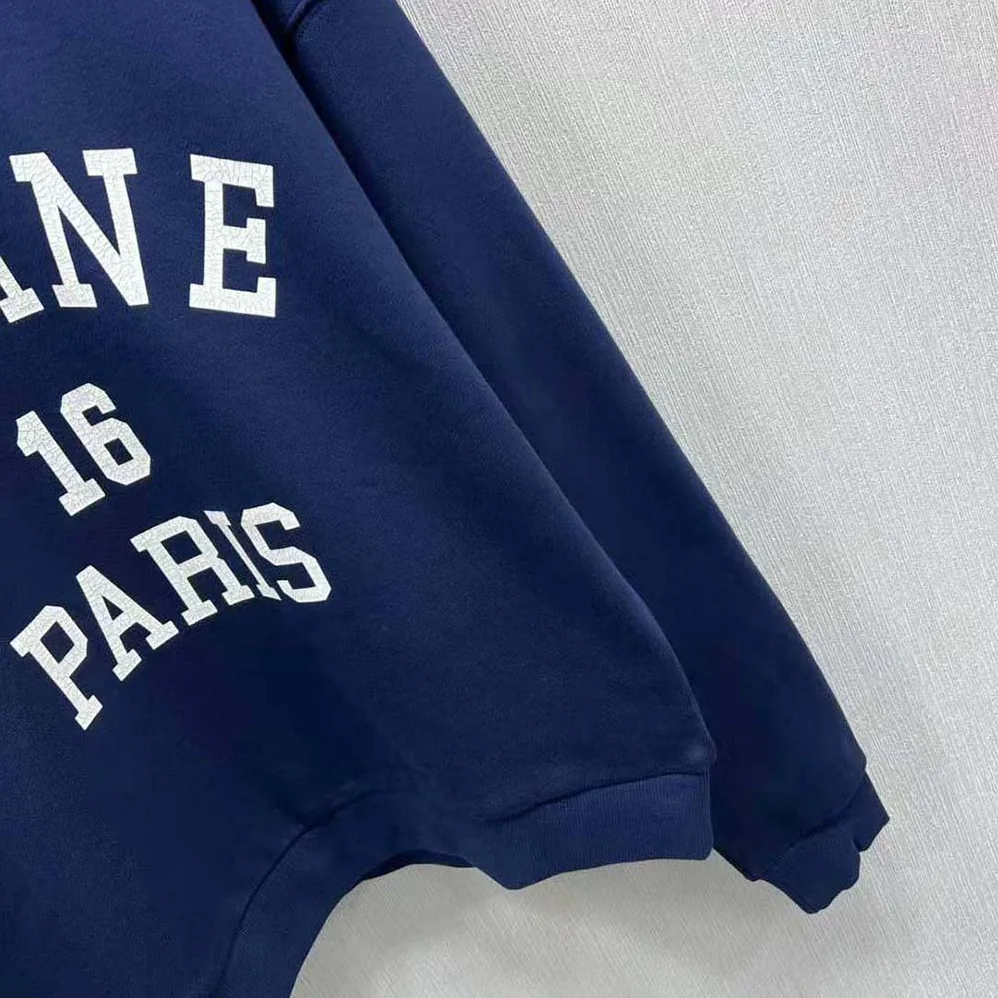 Celine Celine Paris 16 Sweatshirt in Cotton Fleece for Men in Navy