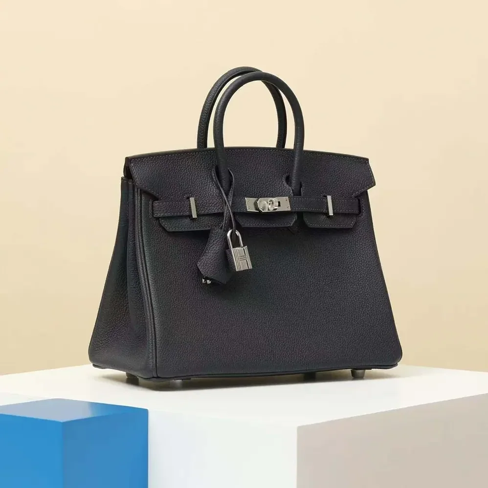 Hermes Birkin 30 Bag in Epsom Leather with Silver Hardware in Black/Silver