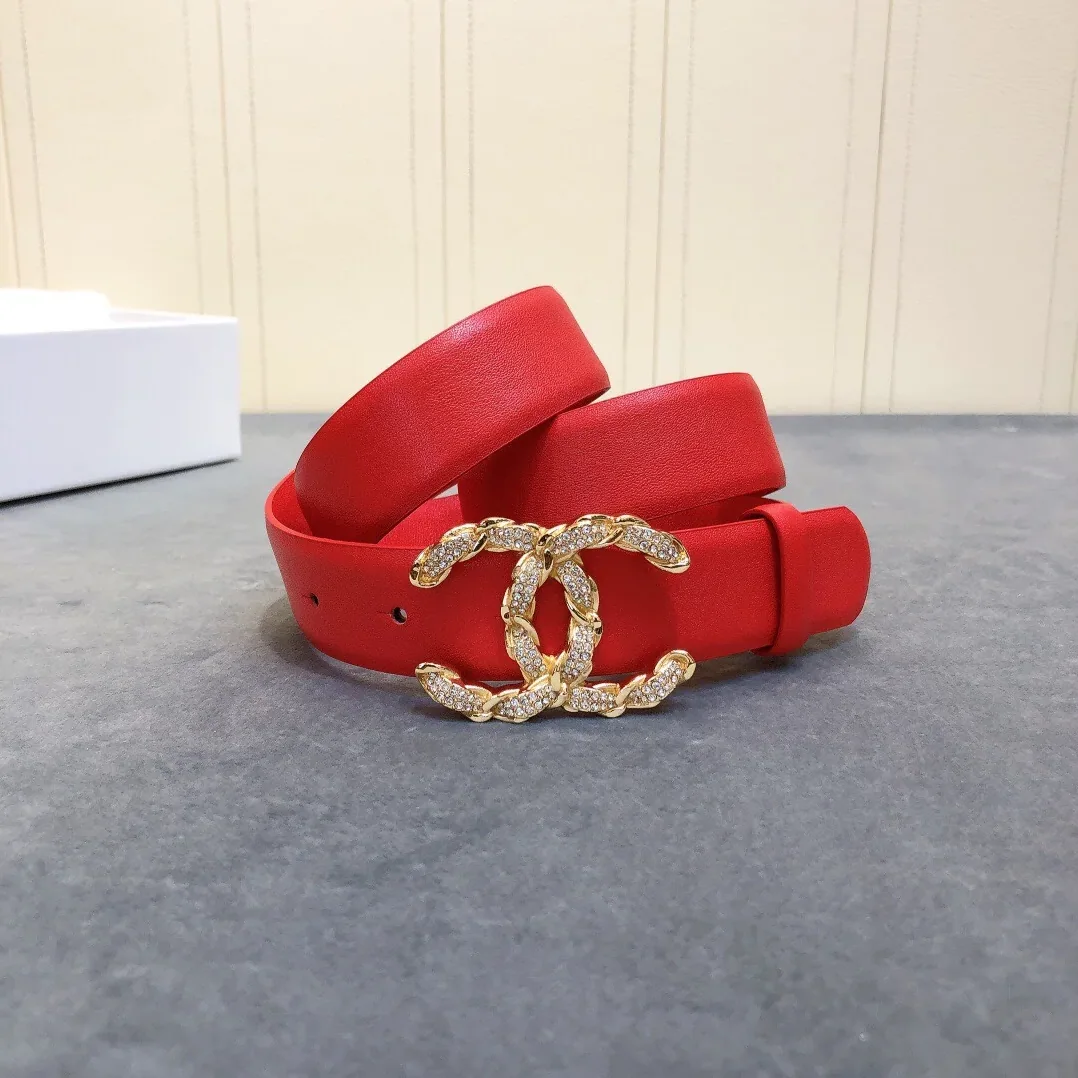 Chanel Belt With Double C Buckle Red for Women