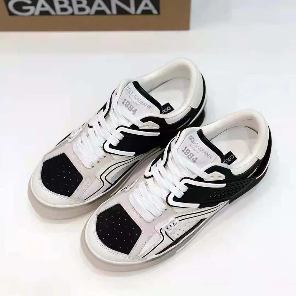 Dolce Gabbana D&G Calfskin Custom 2.Zero Sneakers for Men in Black