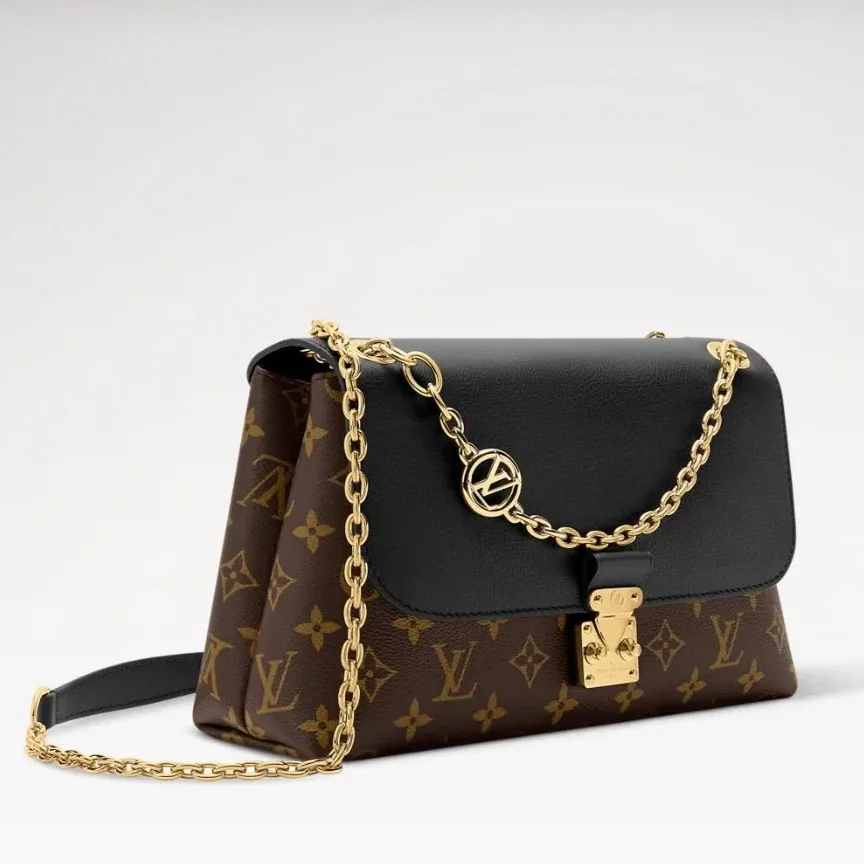 Louis Vuitton Madeleine PM Crossbody Bag in Black Monogram Gold Hardware