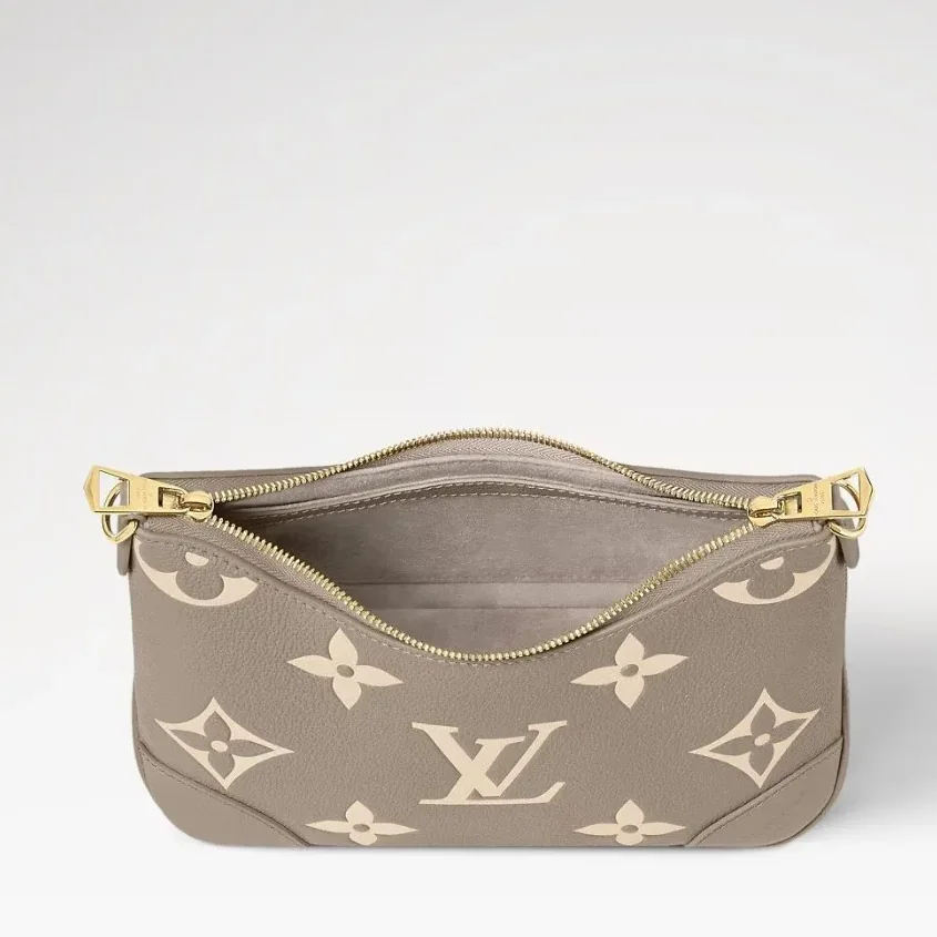 Louis Vuitton Boulogne PM Crossboy Bag / Dove Gray/ Cream Gold Hardware