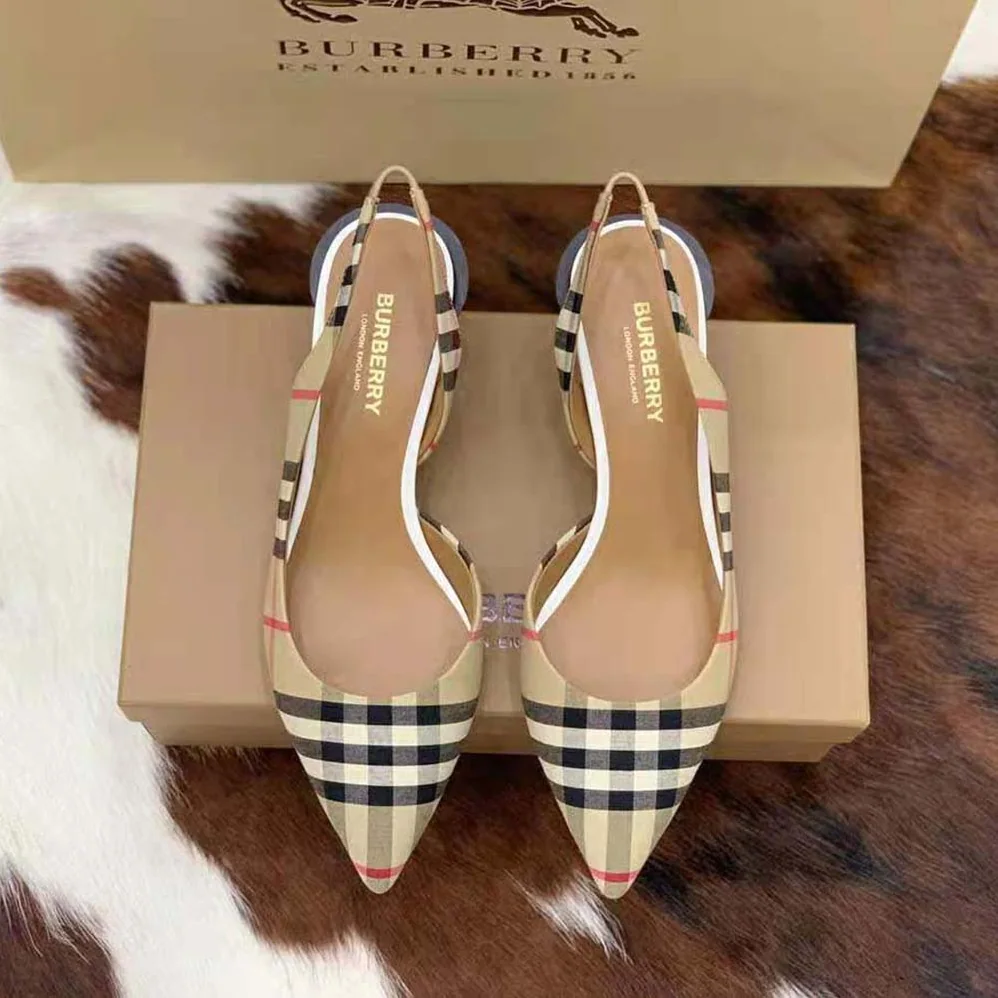 Burberry Vintage Check Slingback Pumps for Women