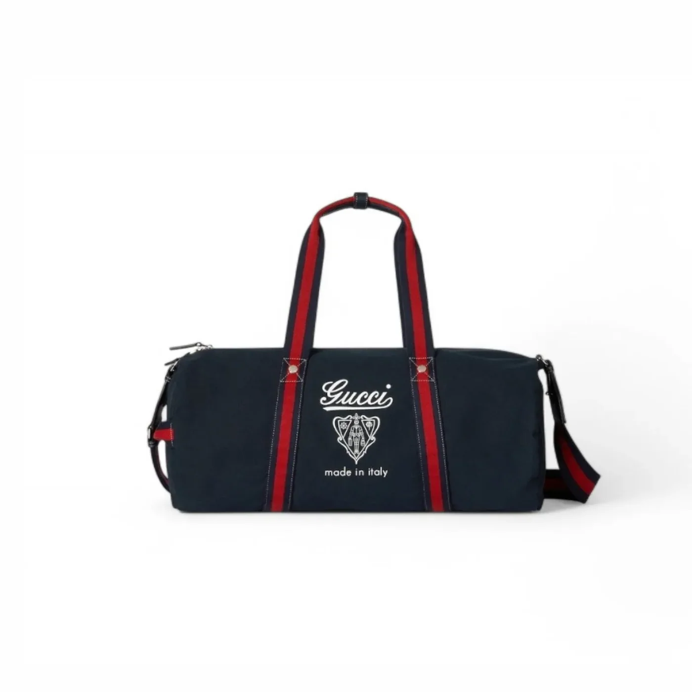 Gucci Large Printed Canvas Duffle Bag Dark Blue / Gucci Large Printed Canvas Duffle Bag Dark Blue /