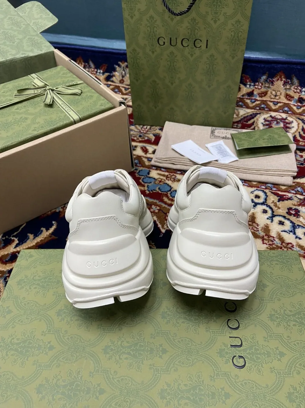 Gucci Rhyton Sneakers With Gucci Tiger White Ivory for Men