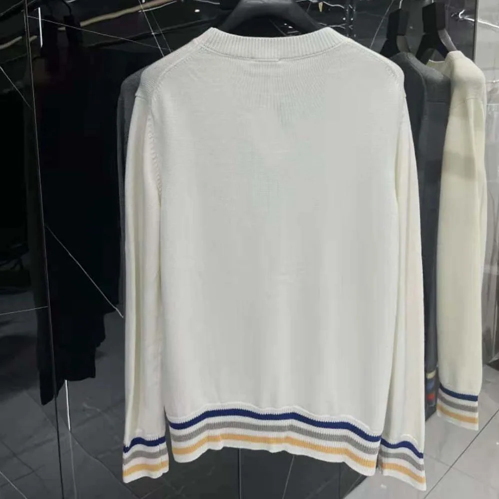 Dior Sweater Beige Wool and Cashmere Intarsia for Men Dior Sweater Beige Wool and Cashmere Intarsia for Men