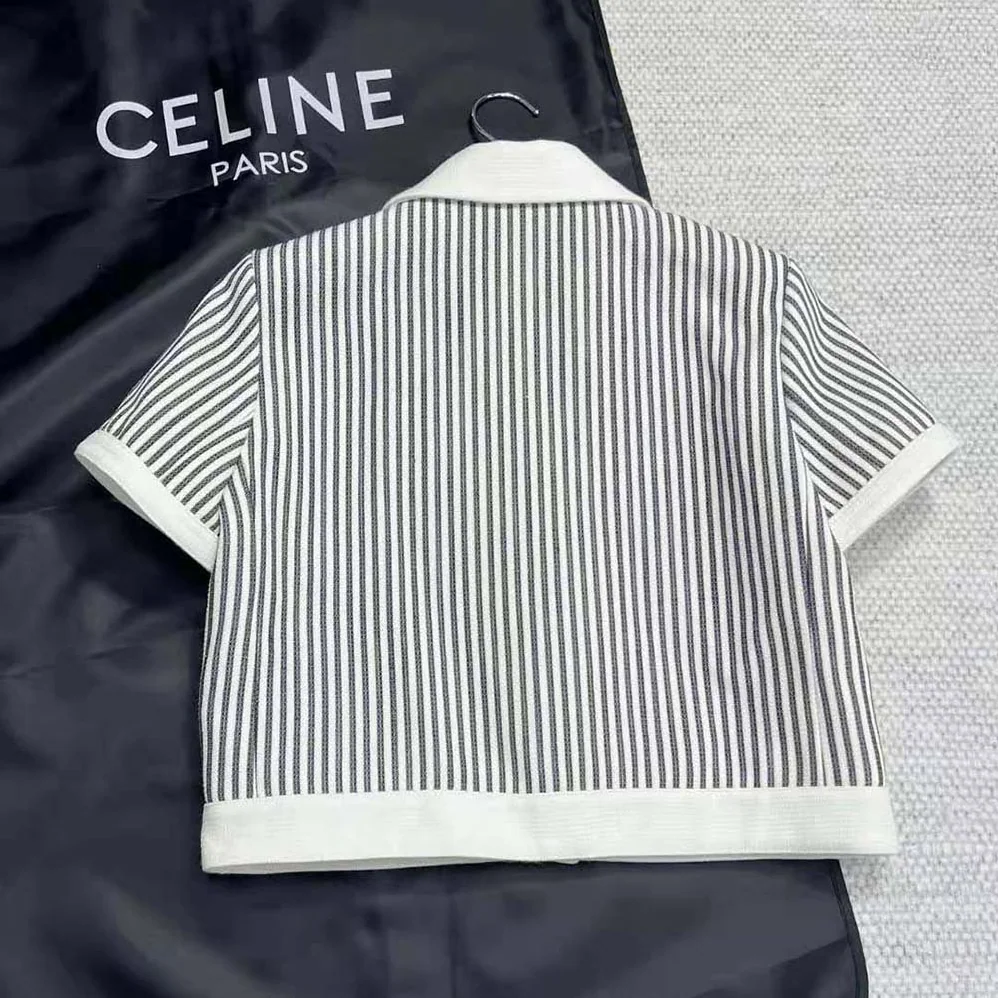 Celine Cropped Chelsea Jacket in Textured Wool for Women