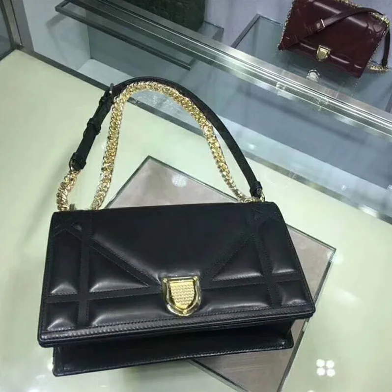 Dior Diorama Lambskin Bag for Women in Black