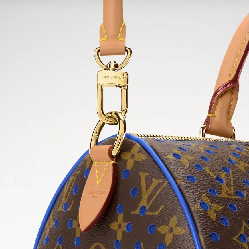 Louis Vuitton Speedy Soft 30 Top Handle Bag in Neon Wave Gold Hardware