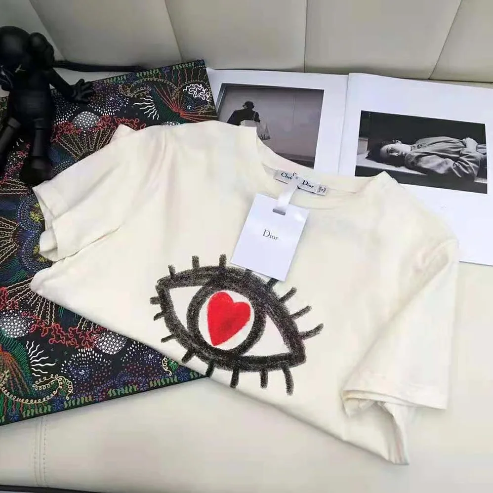 Dior I See You T-shirt Ecru Cotton Jersey and Linen for Women