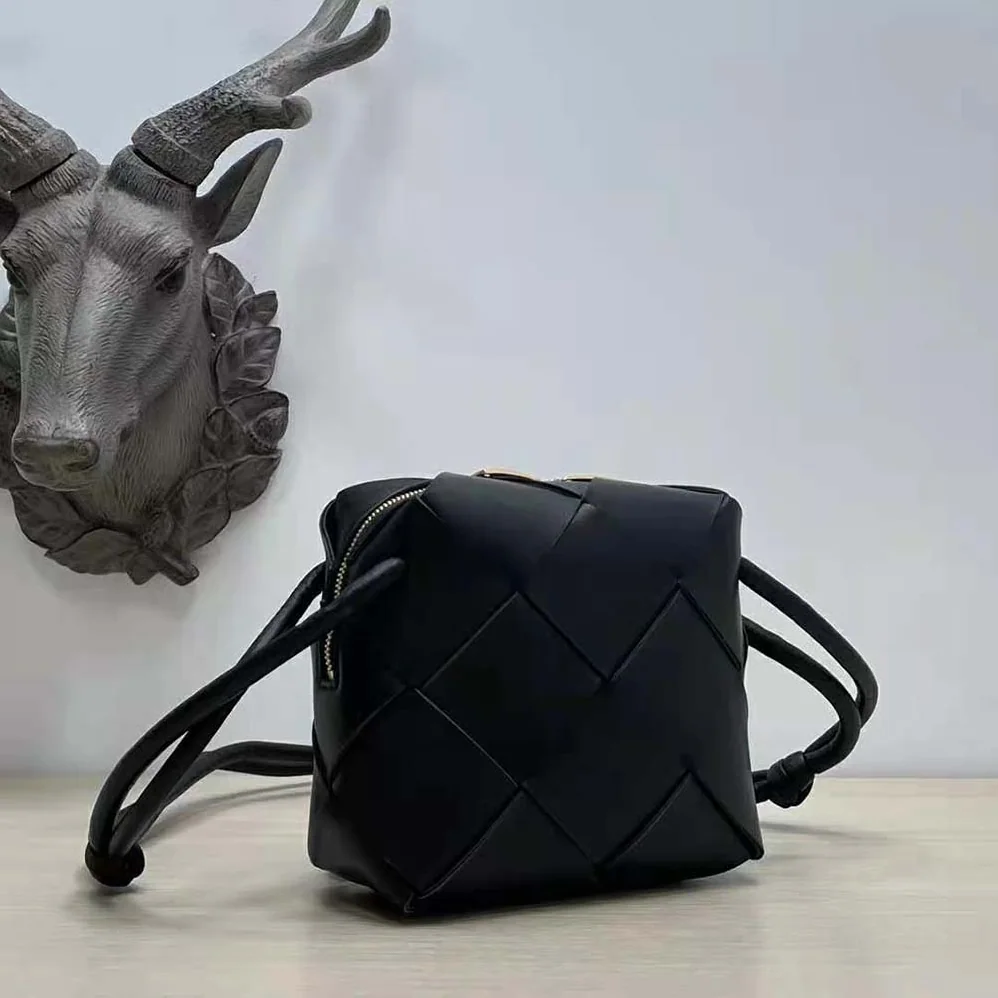 Bottega Veneta Mini Cassette Camera Bag for Women in Black Bottega Veneta Mini Cassette Camera Bag for Women in Black