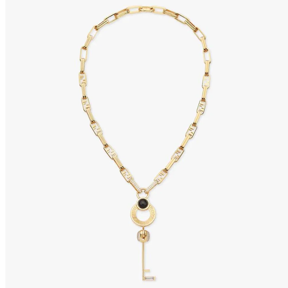 Fendi Master Key Necklace Gold for Women in colored Necklace