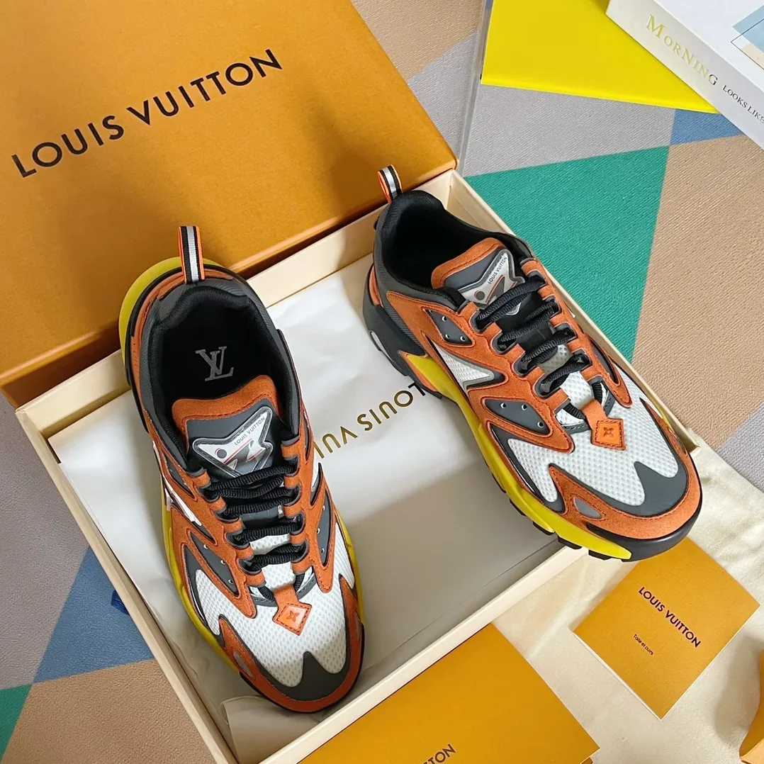 Louis Vuitton LV Runner Tatic Sneaker Orange for Men Louis Vuitton LV Runner Tatic Sneaker Orange for Men