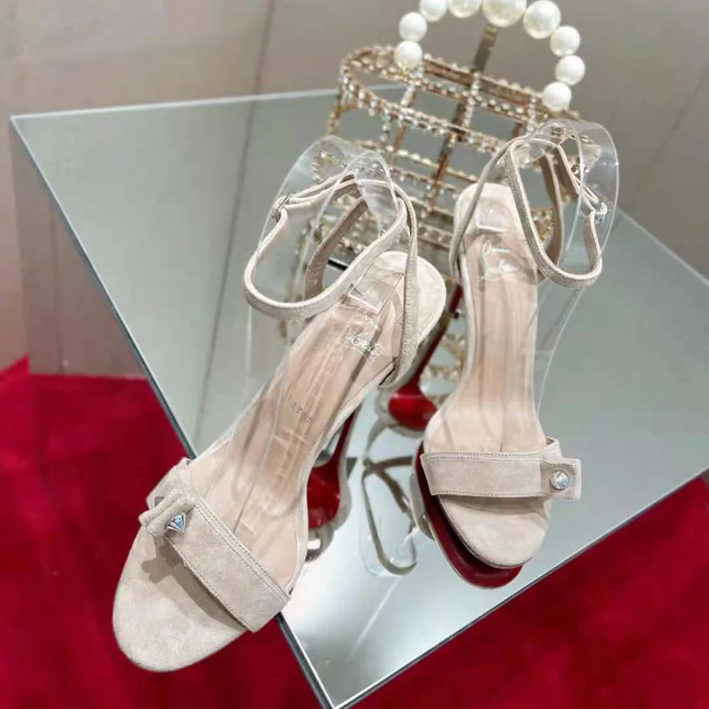 Christian Louboutin Umberta 100 mm in Suede Calfskin for Women in Sandy