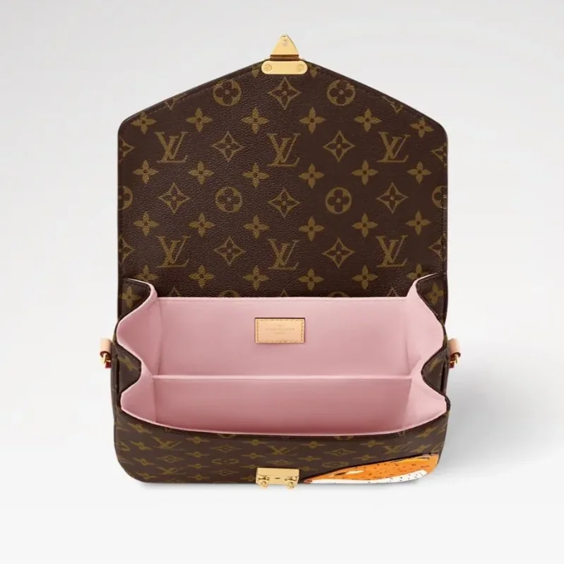 Louis Vuitton Pochette Metis Shoulder Bag in Brown Gold Hardware