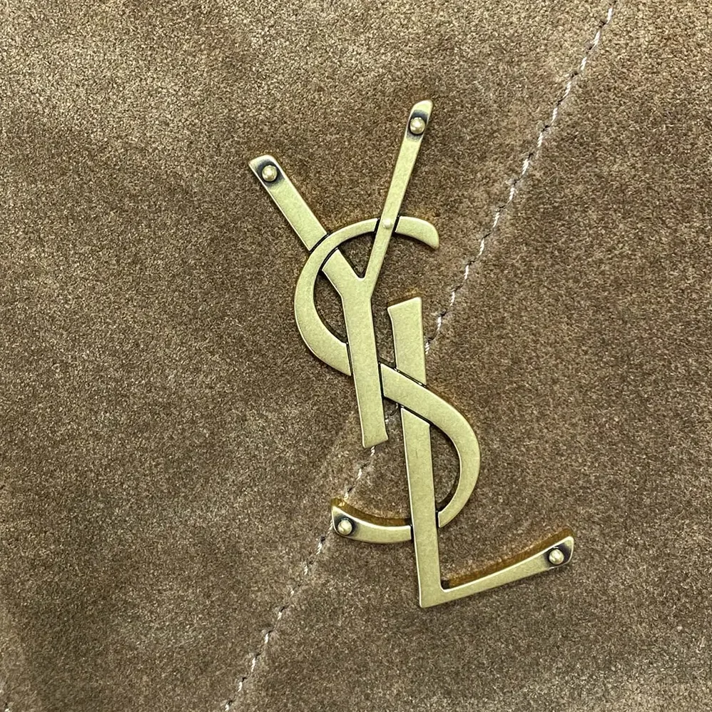Saint Laurent YSL Jamie Large Pochon In Suede for Women in Brown Saint Laurent YSL Jamie Large Pochon In Suede for Women in Brown