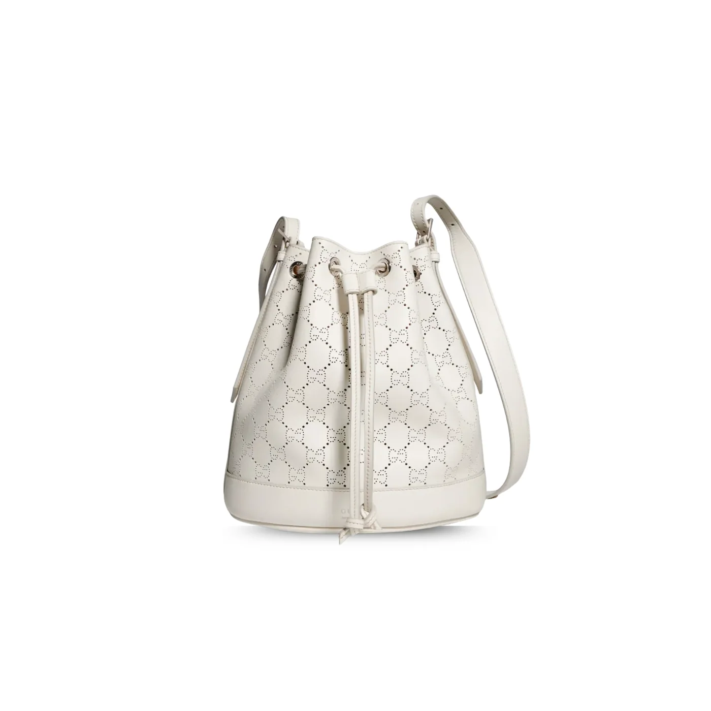 Gucci Venice Small Bucket Bag in White Palladium Hardware Gucci Venice Small Bucket Bag in White Palladium Hardware