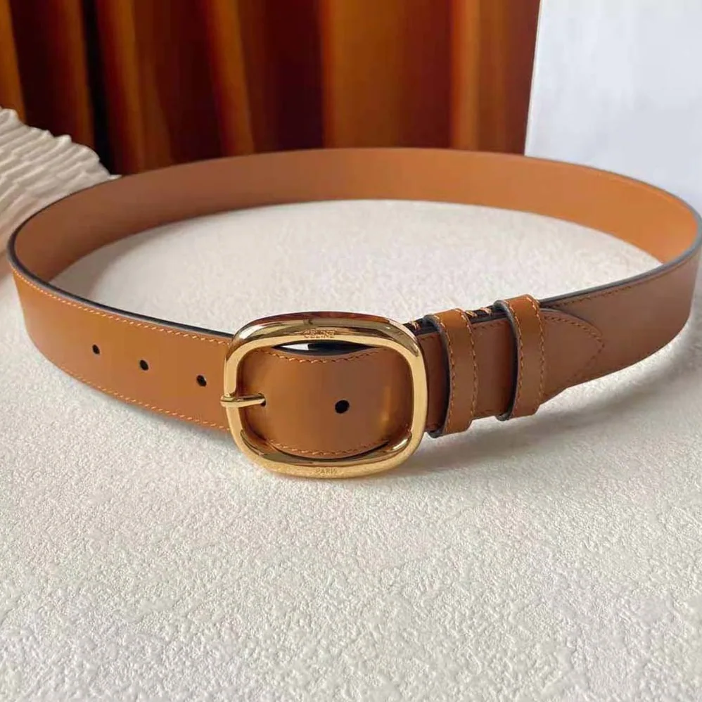 Celine Medium Twin Triomphe Belt in Vintage Calfskin for Women in Brown