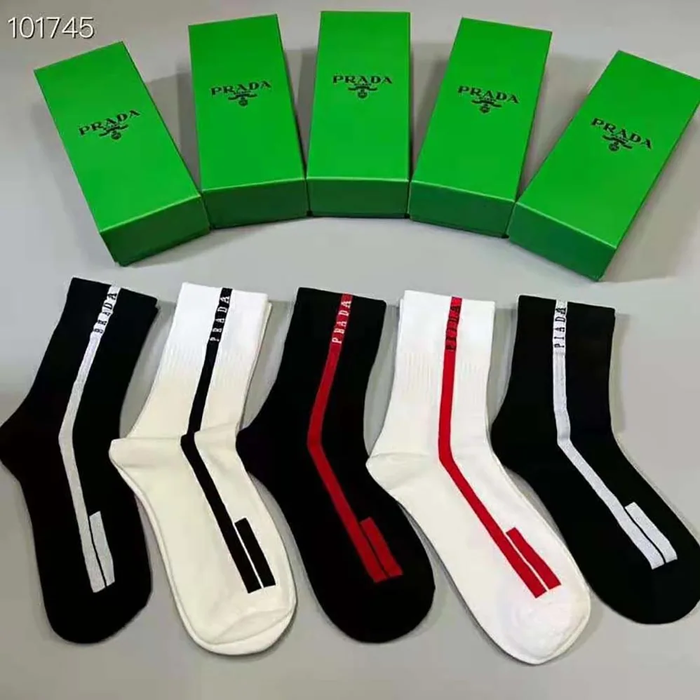 Prada Technical Yarn Ankle Socks for Unisex in Black Prada Technical Yarn Ankle Socks for Unisex in Black