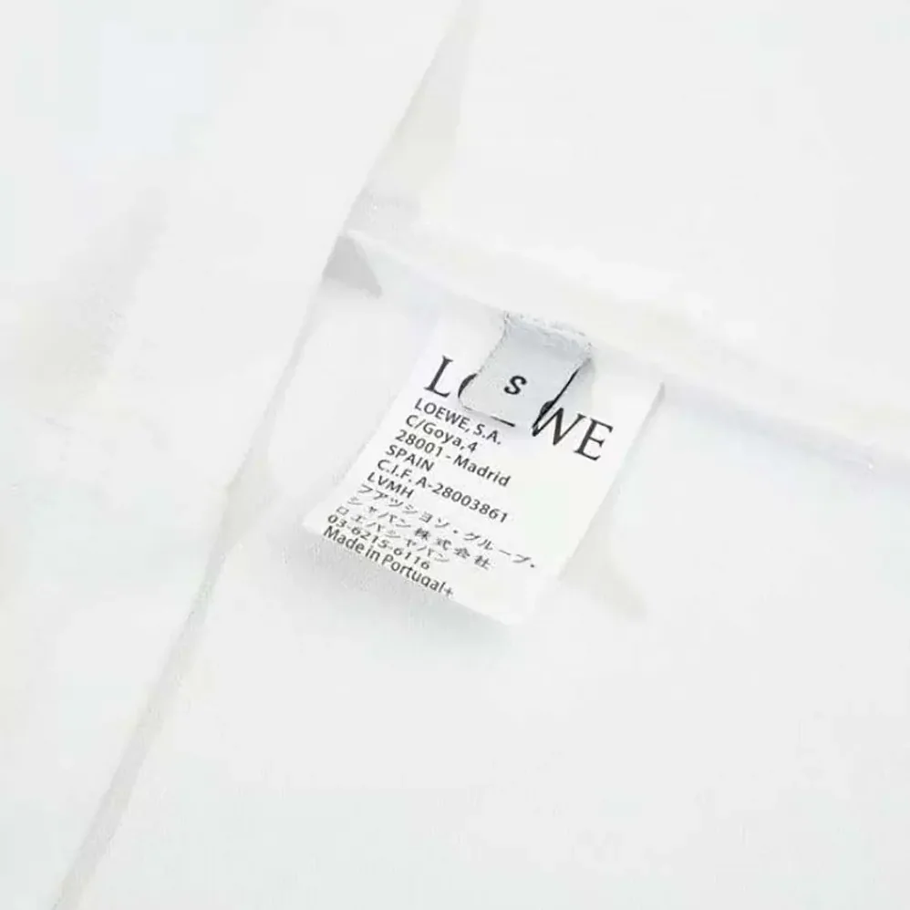 Loewe Relaxed Fit T-shirt in Cotton for Men in White/Black