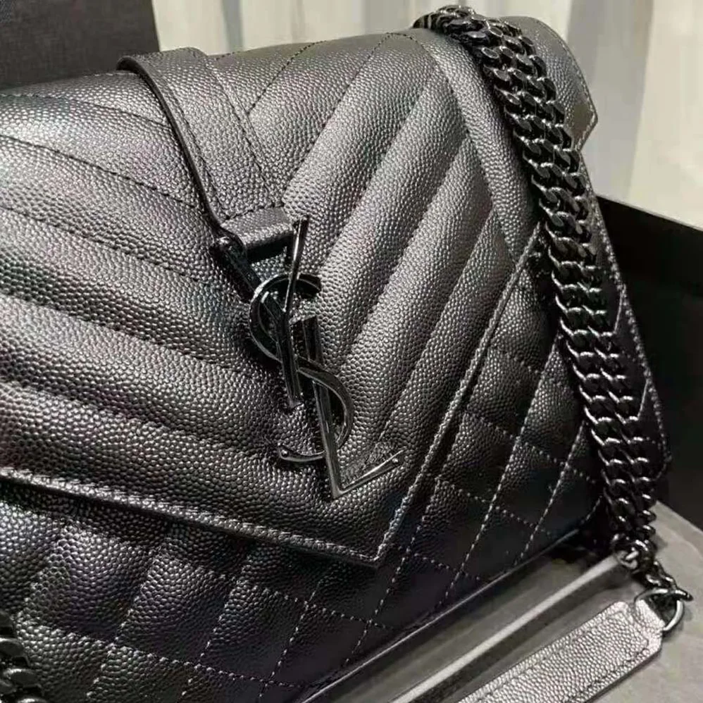 Saint Laurent YSL Envelope Medium Bag in Mix Matelasse Grain DE Poudre Embossed Leather for Women Saint Laurent YSL Envelope Medium Bag in Mix Matelasse Grain DE Poudre Embossed Leather for Women