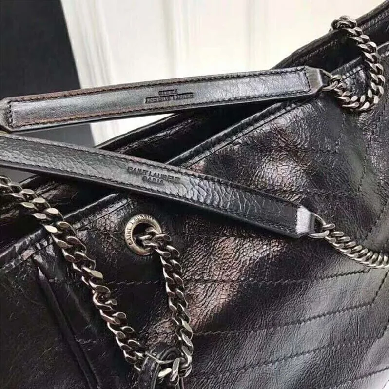 Saint Laurent YSL Large Niki Shopping Bag Crinkled Quilted for Women Saint Laurent YSL Large Niki Shopping Bag Crinkled Quilted for Women