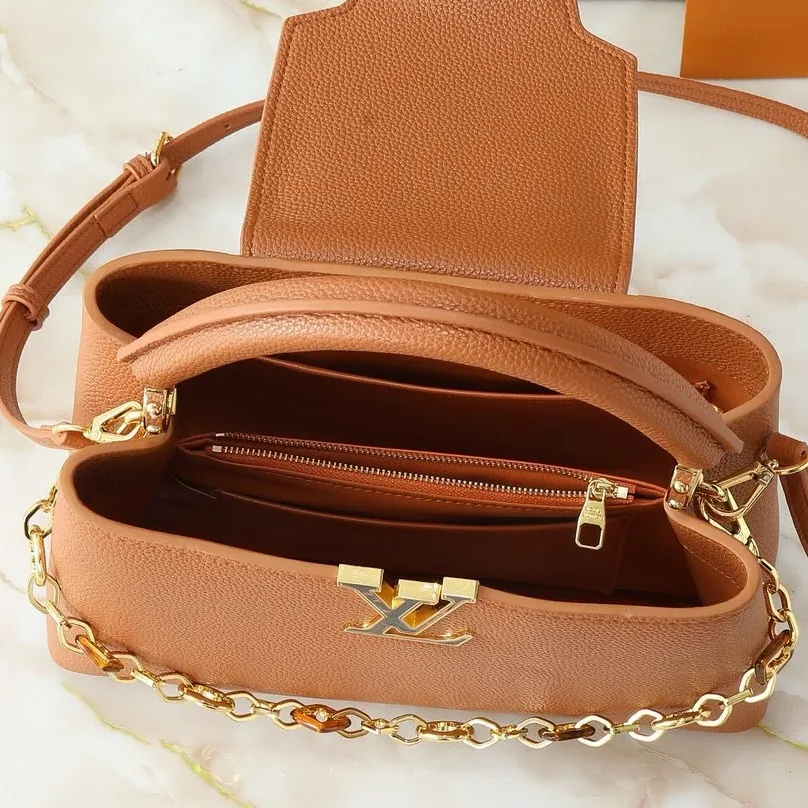 Louis Vuitton Capucines BB Top Handle Bag in Tan Gold Hardware Louis Vuitton Capucines BB Top Handle Bag in Tan Gold Hardware