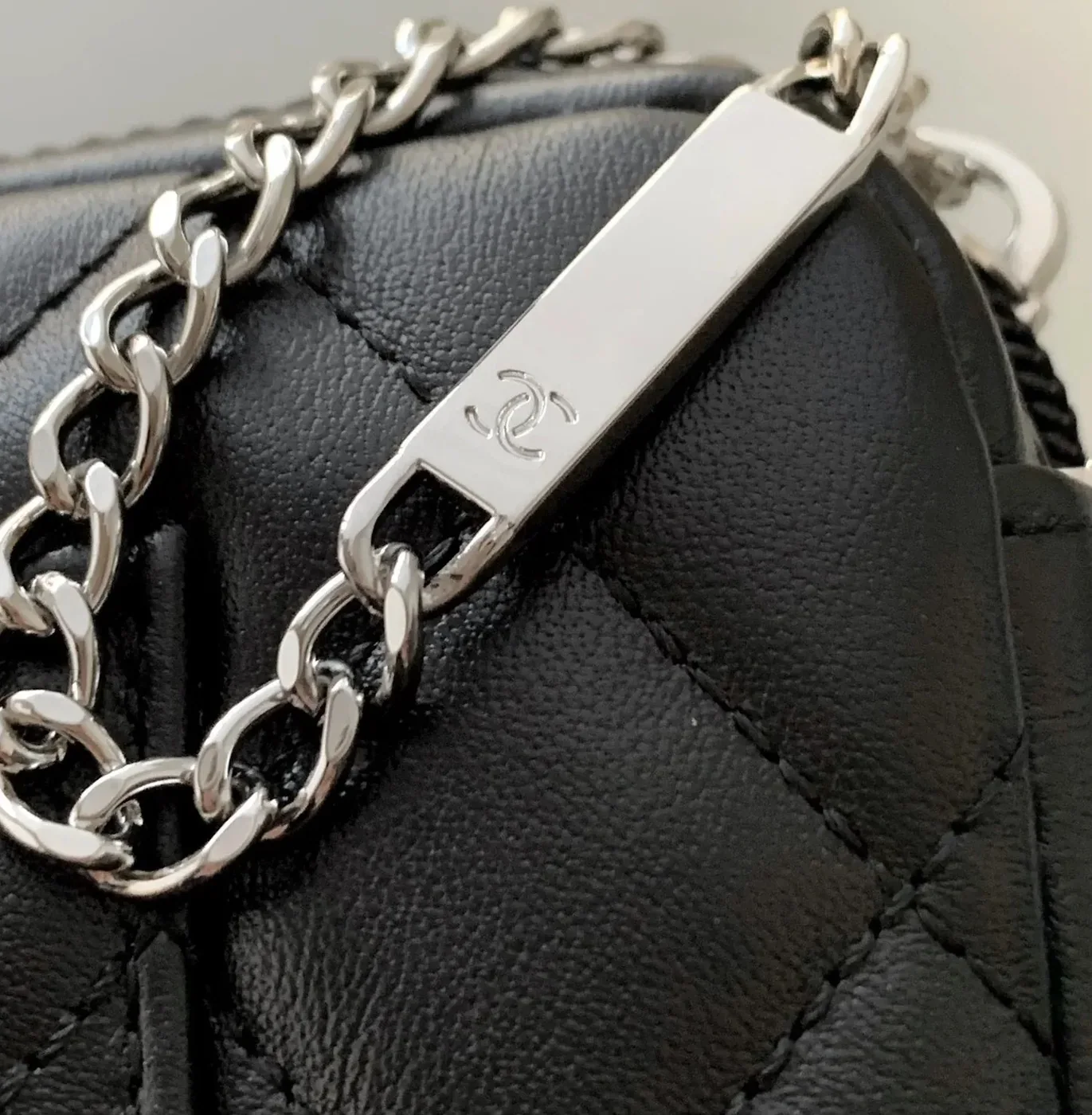 Chanel Cambon Pochette Shoulder Bag in Black/ White Silver Hardware Chanel Cambon Pochette Shoulder Bag in Black/ White Silver Hardware