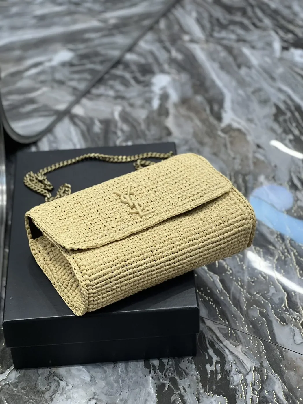 Saint Laurent Niki Medium Chain Bag Yellow