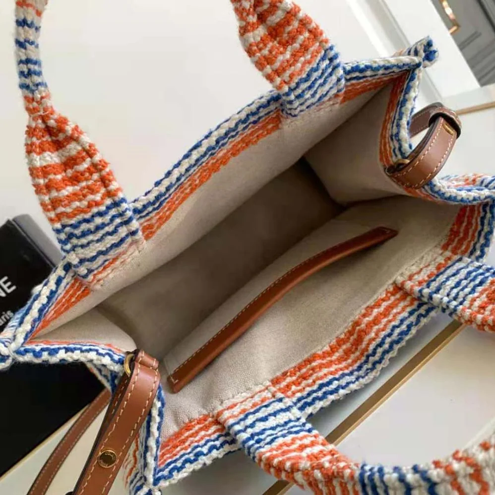 Celine Small Cabas Thais in Striped Textile with Celine for Women Celine Small Cabas Thais in Striped Textile with Celine for Women