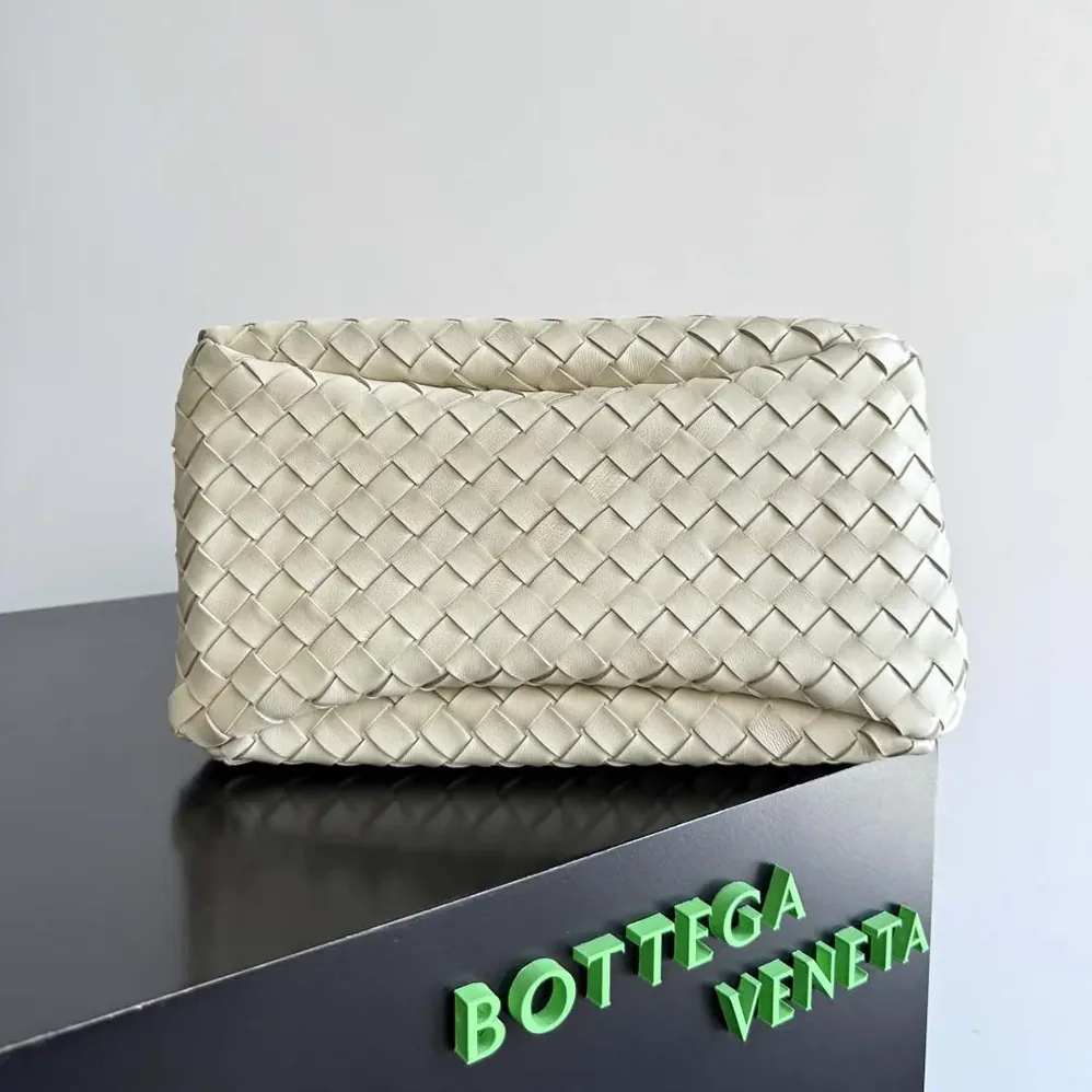 Bottega Veneta Medium Campana for Women in White Bottega Veneta Medium Campana for Women in White