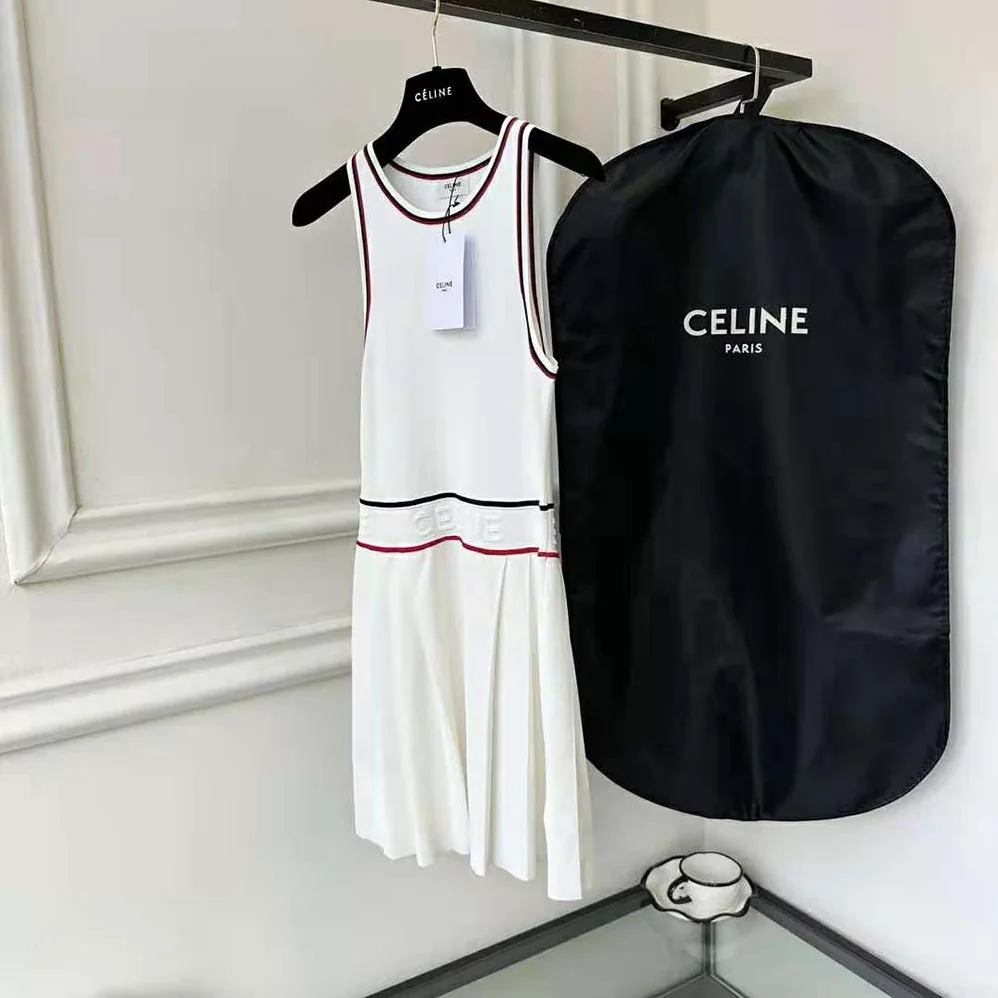 Celine Athletic Dress in Underpinning Viscose for Women in White Celine Athletic Dress in Underpinning Viscose for Women in White