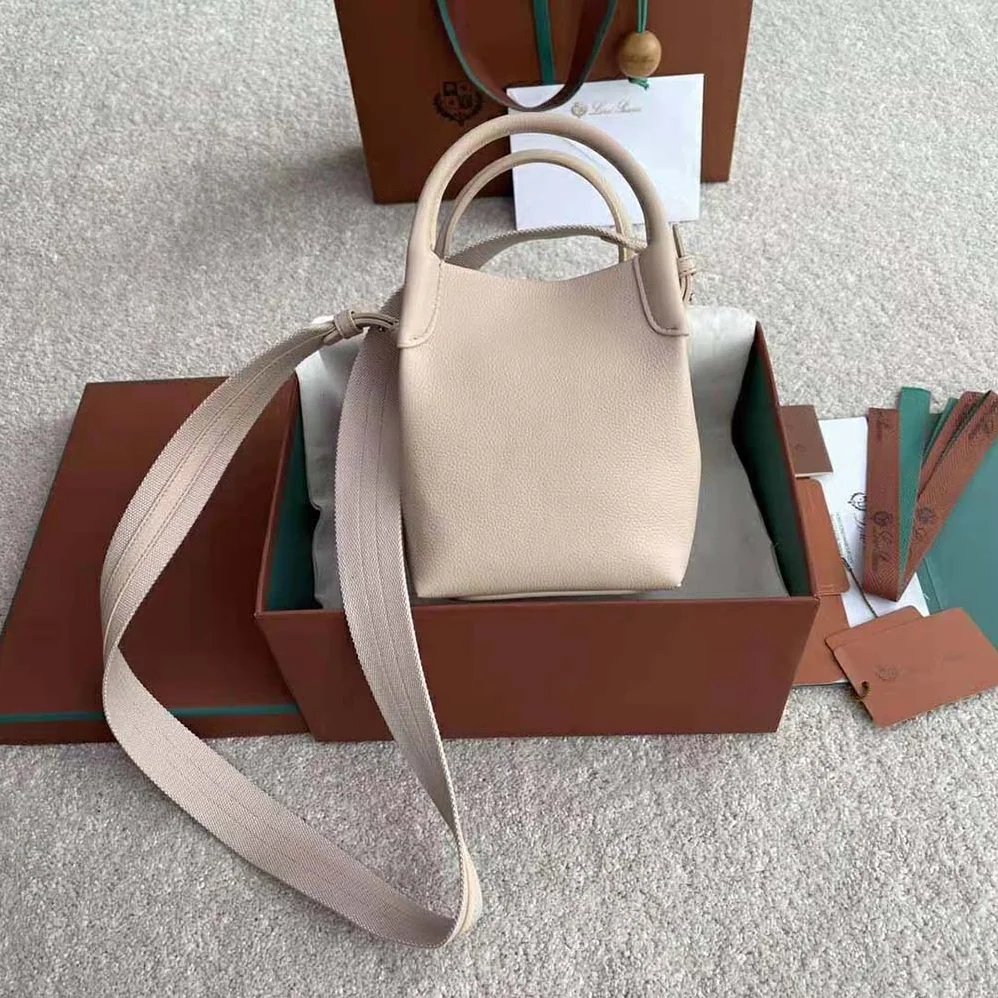 Loro Piana Micro Bale Bag in Calfskin Leather for Women in Pink Loro Piana Micro Bale Bag in Calfskin Leather for Women in Pink
