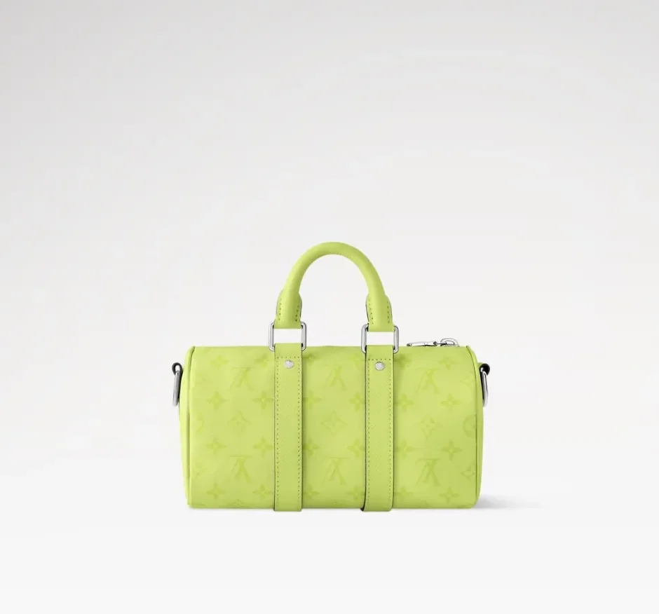 Louis Vuitton Keepall Bandouliere 25 Travel Bag in Lemon Yellow Silver Hardware Louis Vuitton Keepall Bandouliere 25 Travel Bag in Lemon Yellow Silver Hardware