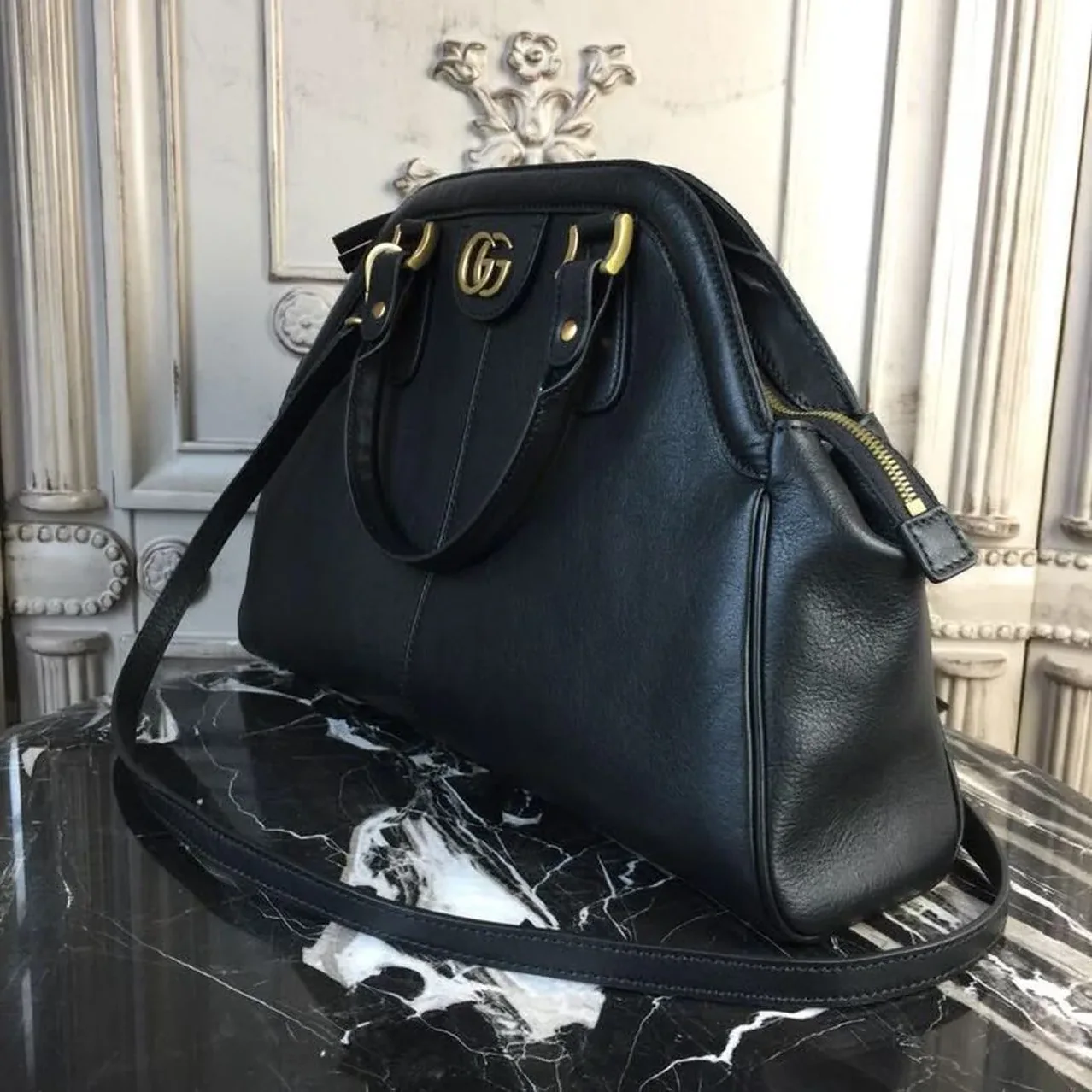 Gucci RE Medium Top Handle Bag Black /