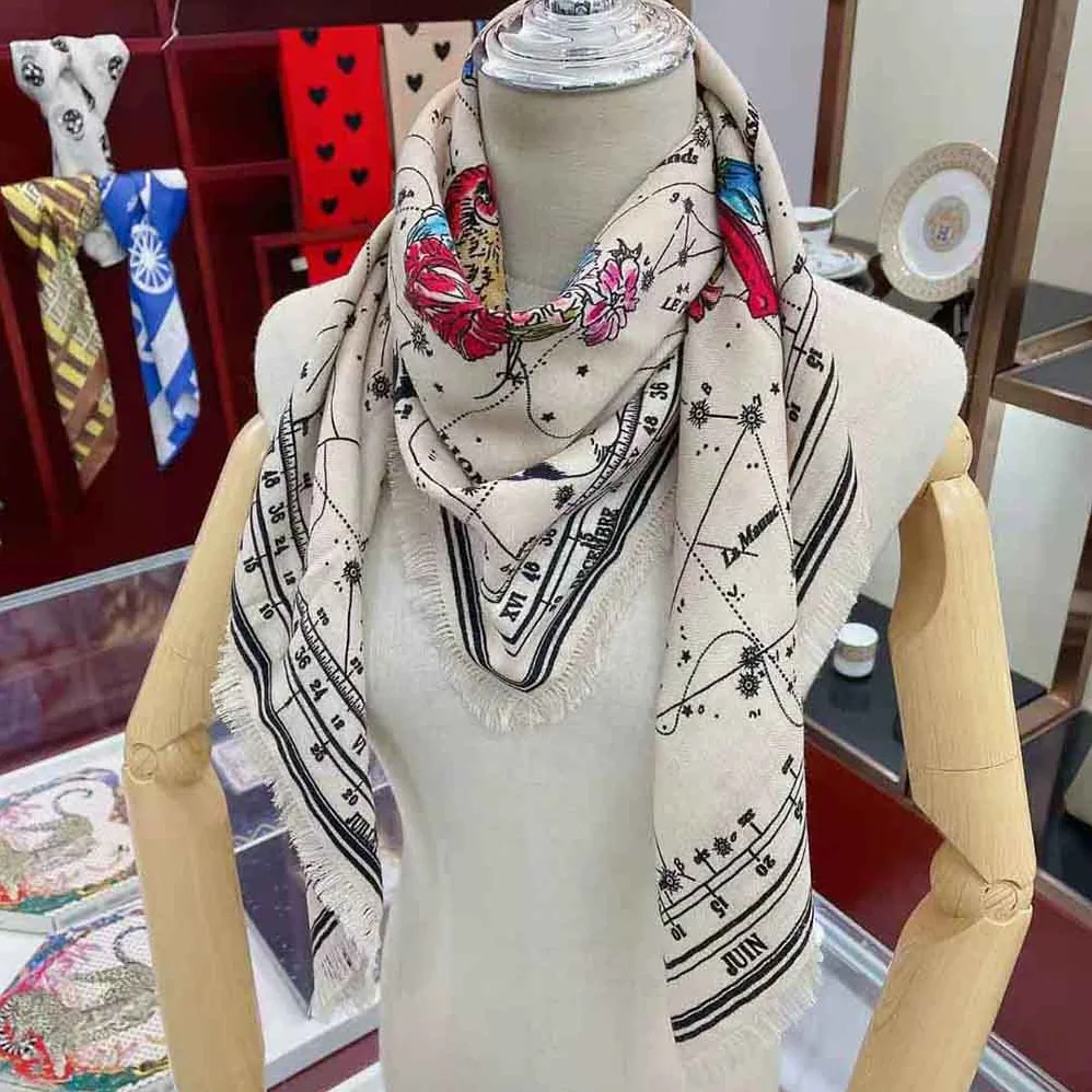 Dior Zodiac Square Scarf Navy White Silk Twill for Women Dior Zodiac Square Scarf Navy White Silk Twill for Women