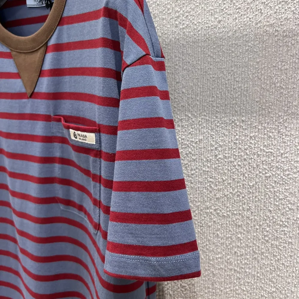 Prada Oversized Striped Jersey T for Women in Shirt Prada Oversized Striped Jersey T for Women in Shirt
