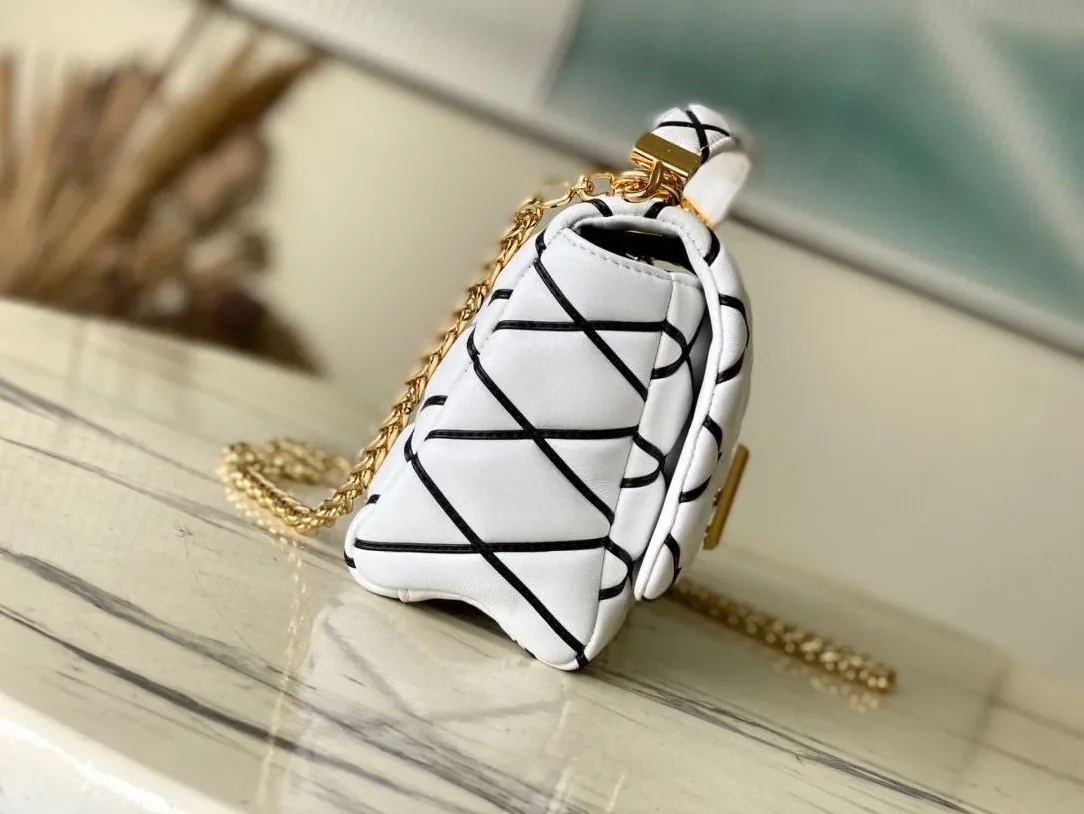 Louis Vuitton GO- White/ Black Bag - 9.1 Inches/ Louis Vuitton GO- White/ Black Bag - 9.1 Inches/