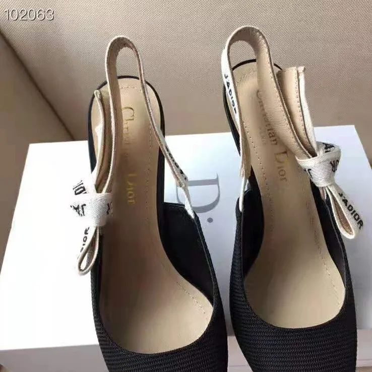 Dior J'adior Pump in Technical Canvas in 10cm Heel for Women in Black Dior J'adior Pump in Technical Canvas in 10cm Heel for Women in Black