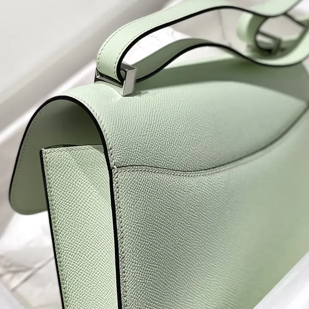 Hermes Constance 18 Bag Epsom Leather for Women in Lime/Silver