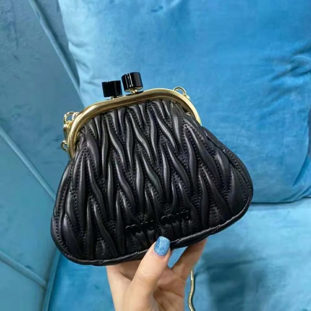 Miu Miu Miu Belle Nappa Leather Mini-Bag for Women in Black