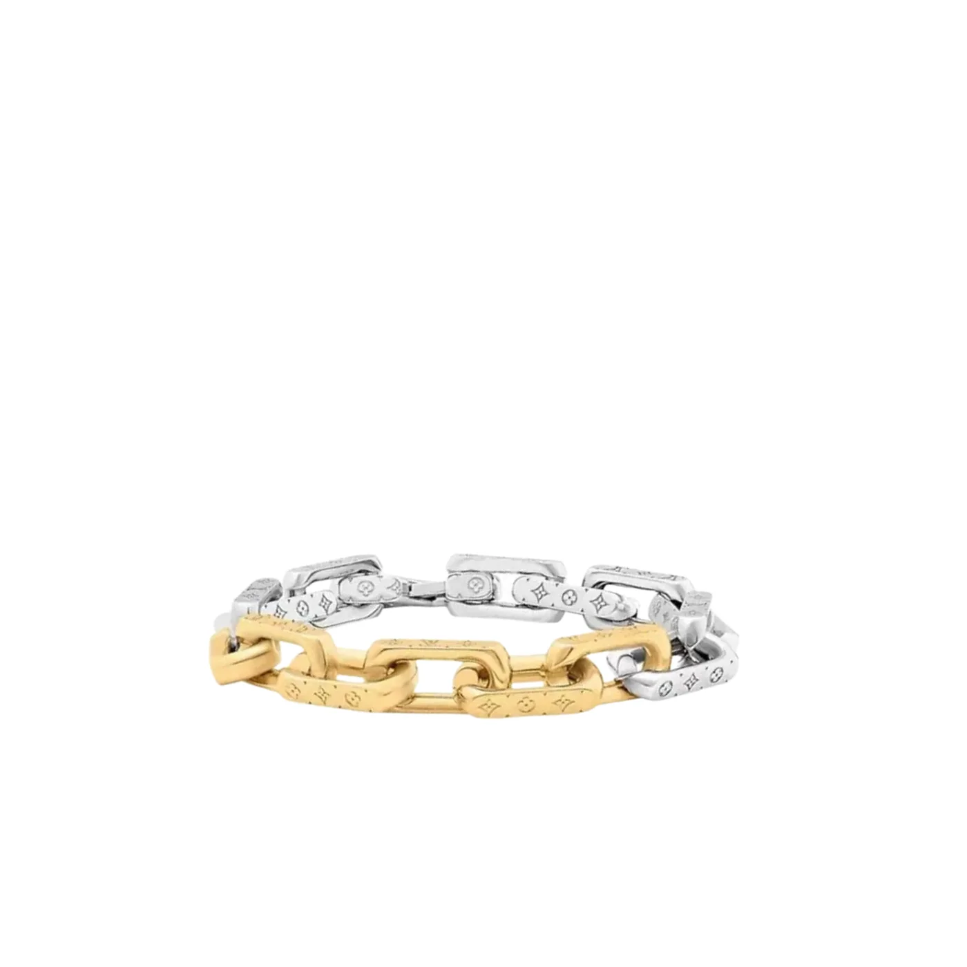 Louis Vuitton Monogram Chain Bracelet Silver in Gold Louis Vuitton Monogram Chain Bracelet Silver in Gold