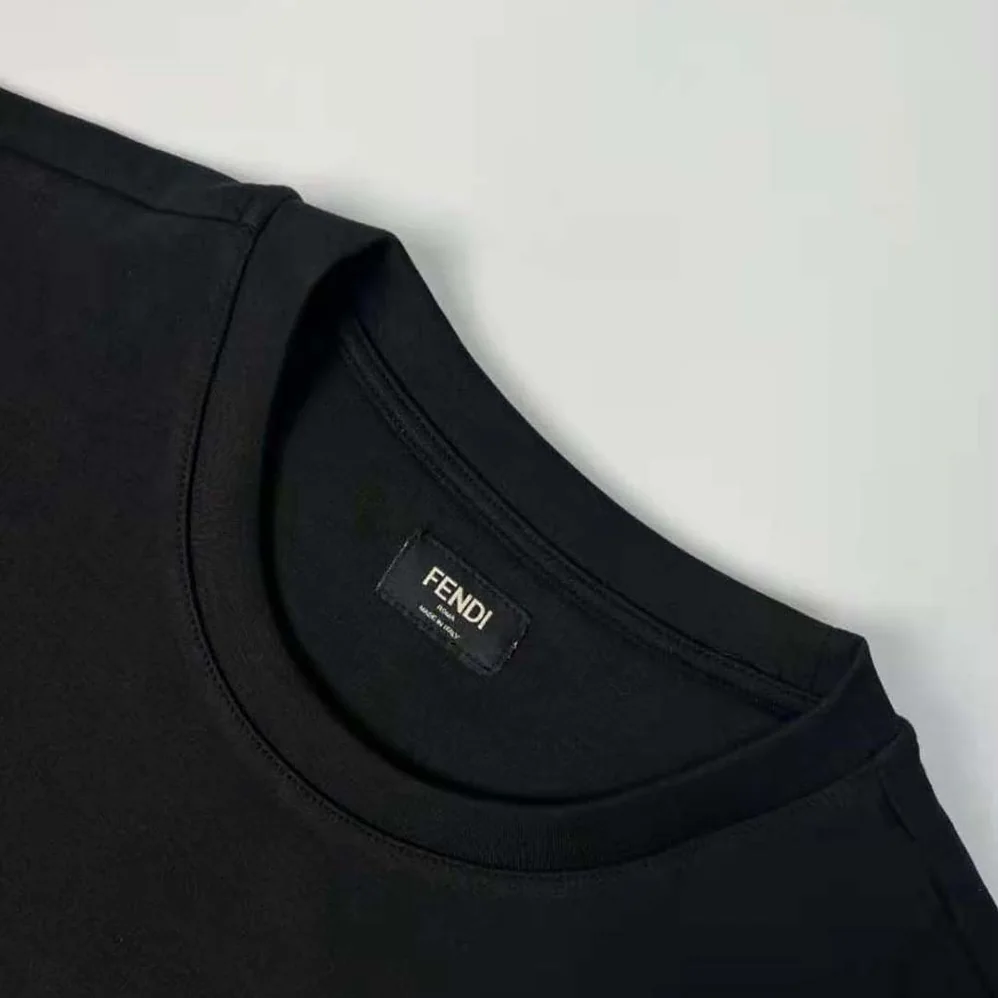 Fendi Black Jersey T-shirt-FY0936AQJAF0QA1 for Men