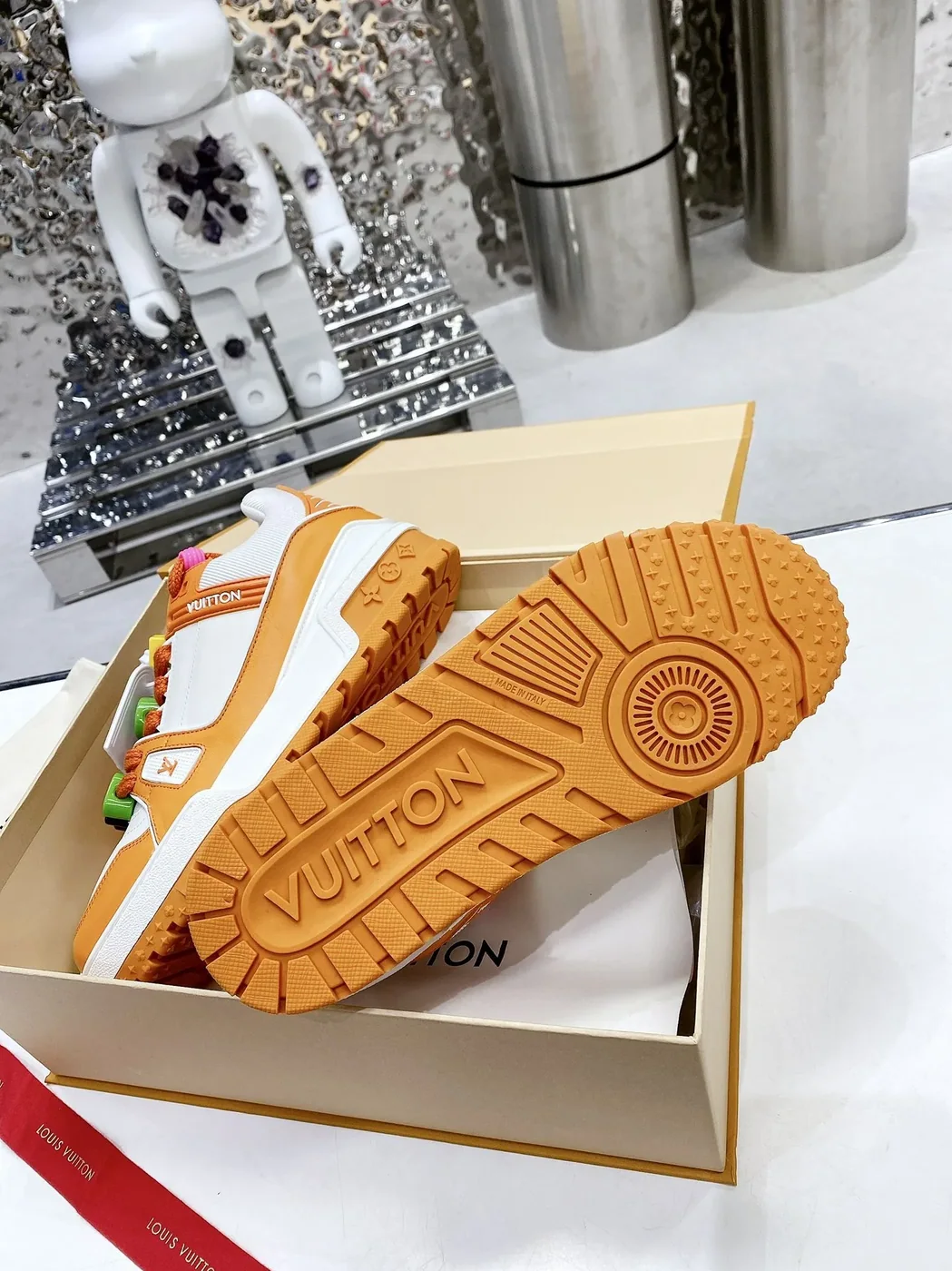 Louis Vuitton LV Trainer Sneaker Orange Louis Vuitton LV Trainer Sneaker Orange