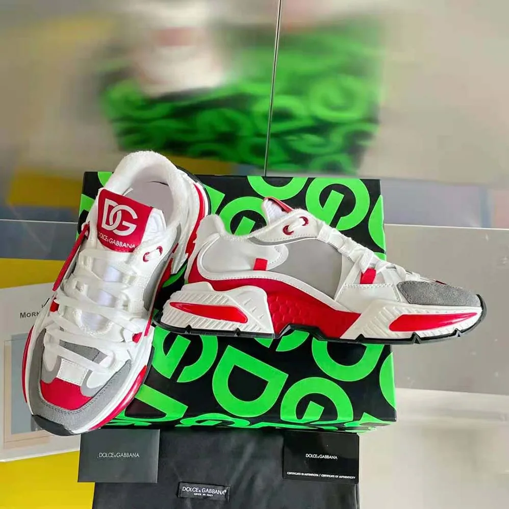 Dolce Gabbana D&G Mixed-Material Airmaster Sneakers for Unisex in Red