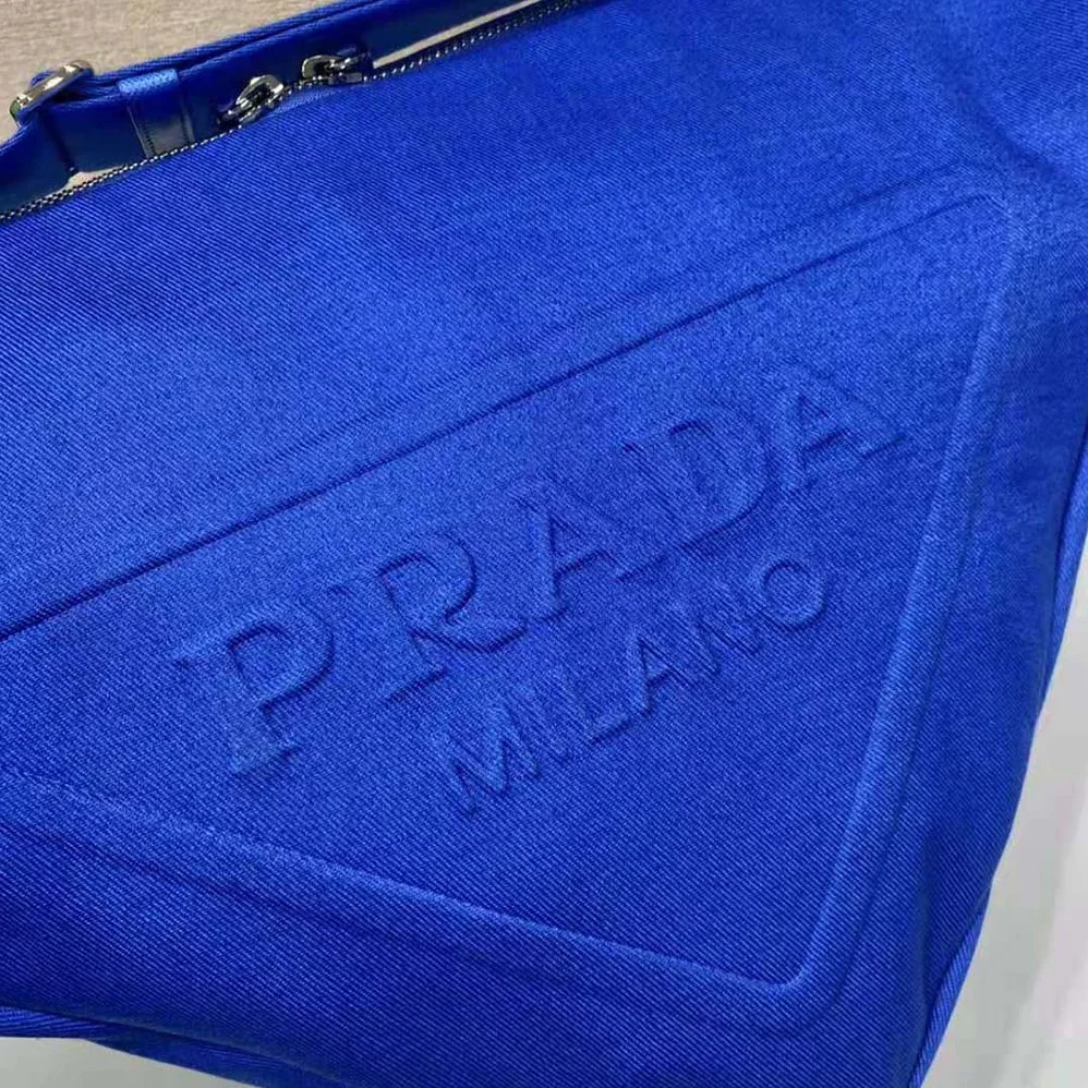 Prada Canvas Prada Triangle Bag for Women in Navy Prada Canvas Prada Triangle Bag for Women in Navy