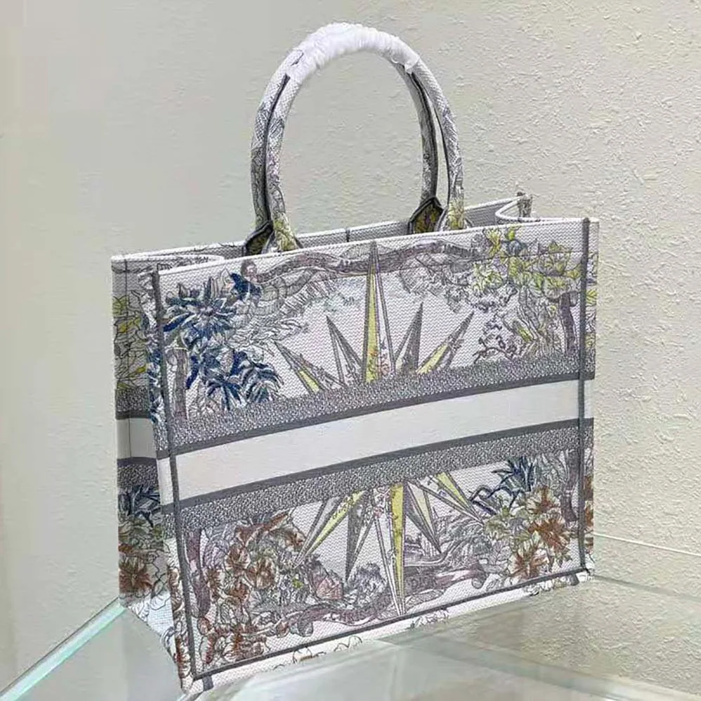 Dior Large Dior Book Tote White Multicolor Rêve D'Infini Embroidery for Women Dior Large Dior Book Tote White Multicolor Rêve D'Infini Embroidery for Women