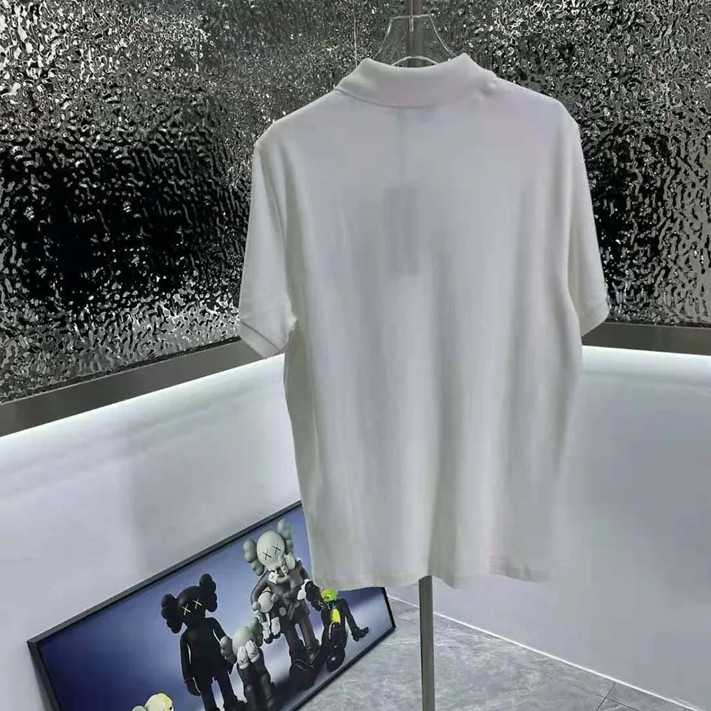 Dior CD Icon Polo Shirt White Cotton Pique for Men
